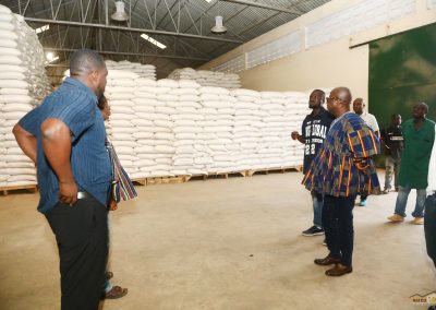 NAFCO Ceo visit to Badu warehouse in the Bono Region