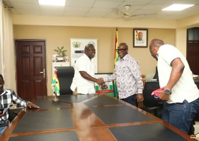 Courtesy call on the Volta Regional Minister in Ho by the CEO of NAFCO