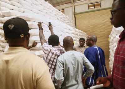 Inspection of stocks at Kumbungu Warehouse